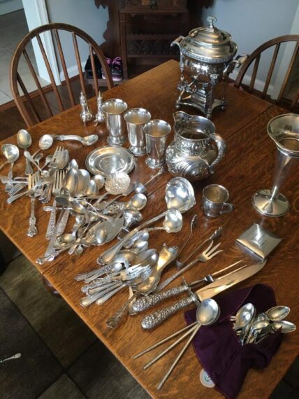 sterling silver flatware, goblets and more