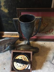 antique decoy compass trophy
