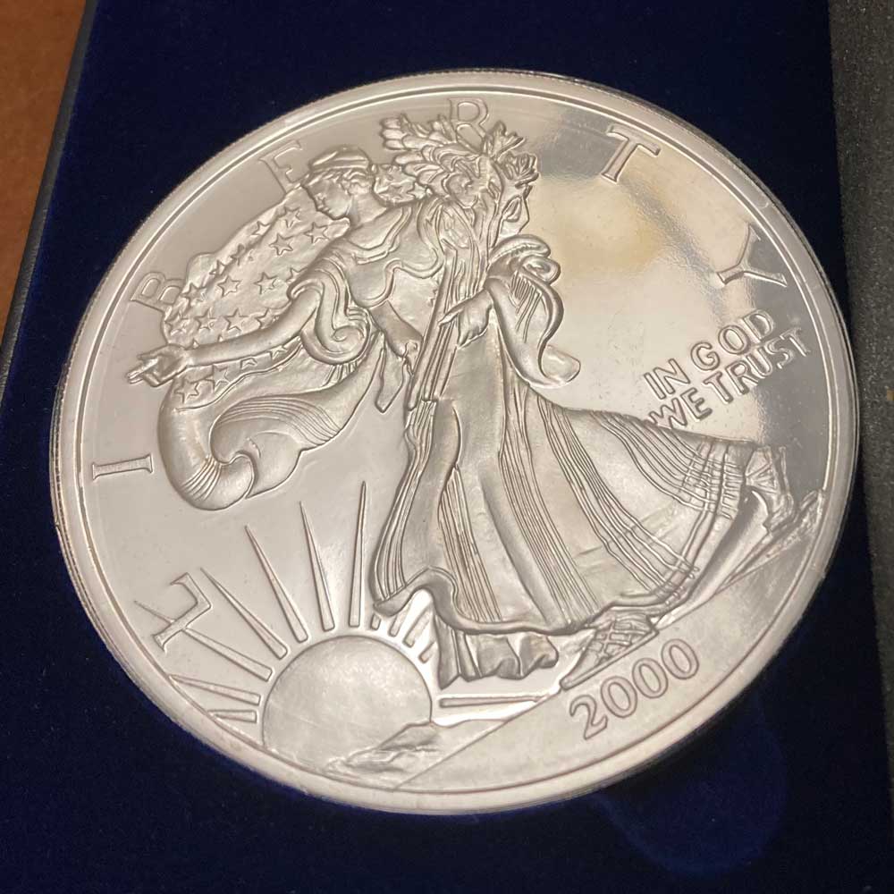 us mint silver coin from 2000
