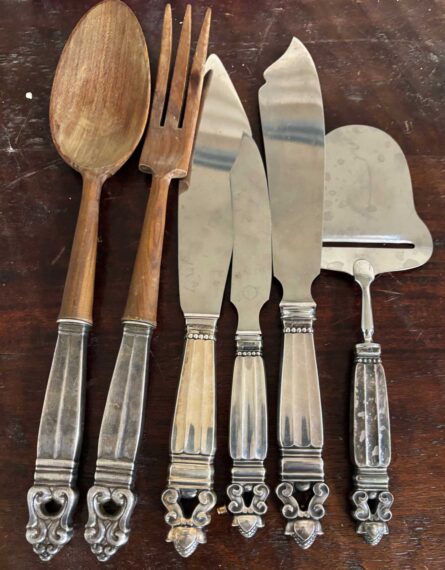 antique silver serving utinsils