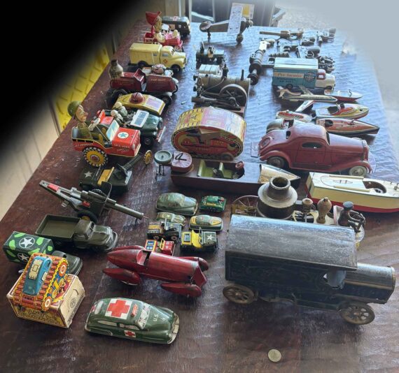 antique metal vehicles